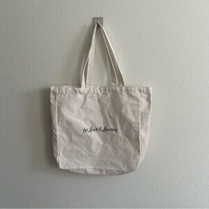 Cream and pink tote bag🌸